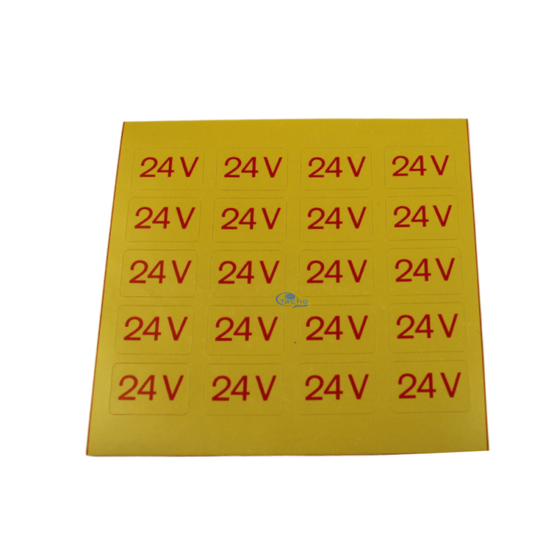 LABEL YELLOW RED 24V (20 Stickers)